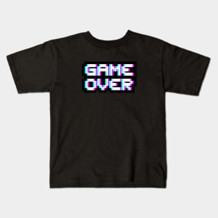 Game Over - Purple white Kids T-Shirt